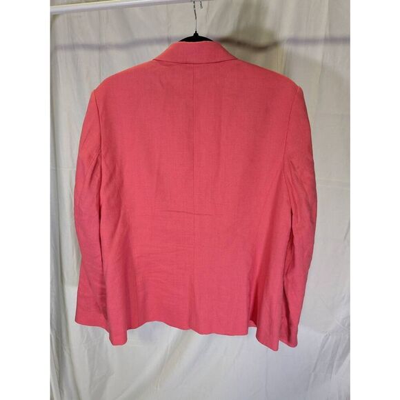 Talbots Salmon Pink Blazer Stretchy Fabric  Women's Size 14 - Picture 2 of 4